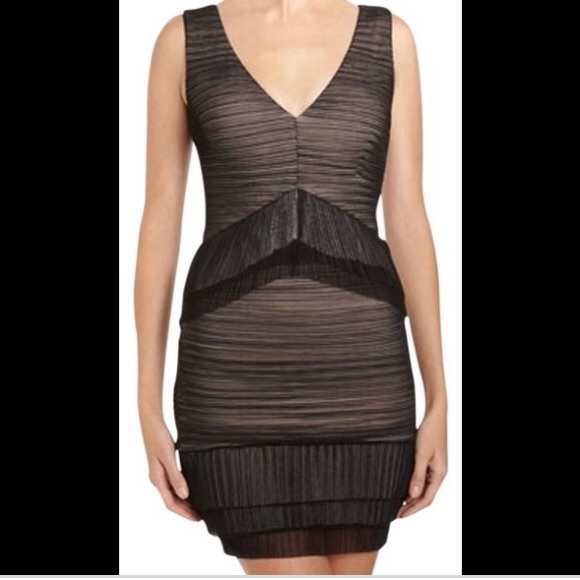 ✨BCBG Black/ Shear Mini Dress Size Small - Picture 2 of 12
